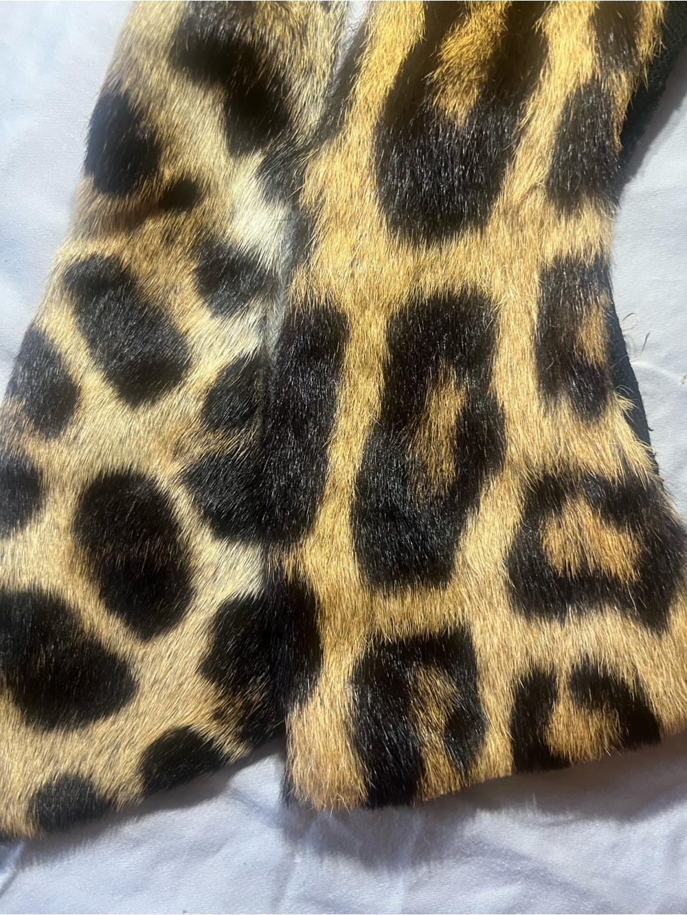 Vintage Leopard Print Genuine Fur Collar Collection - Natural Golden Brown Spots - Picture 16 of 16